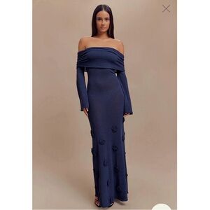 Meshki Navy Strapless Dress